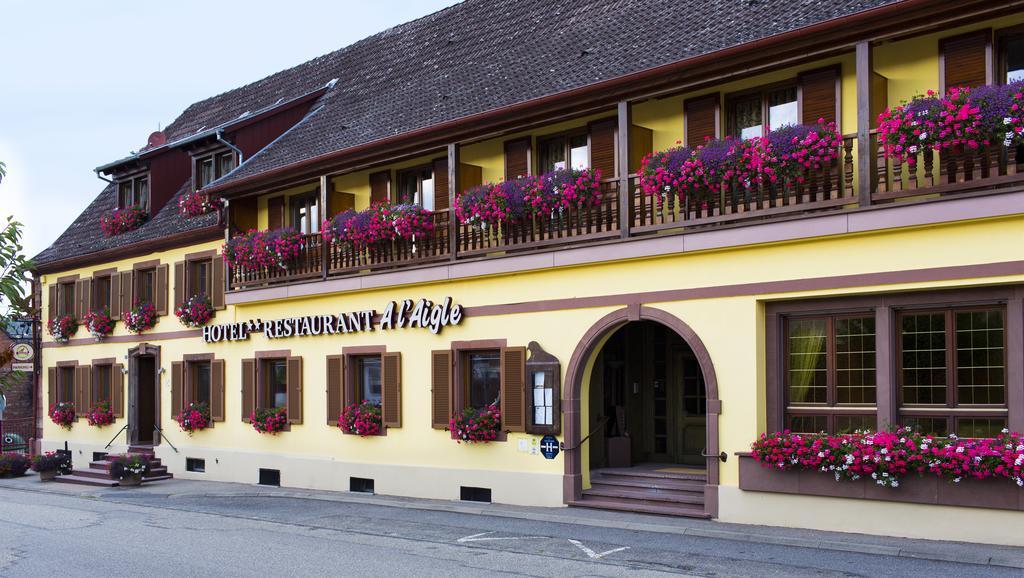 Restaurant A L'Aigle Hotell Wimmenau Exteriör bild