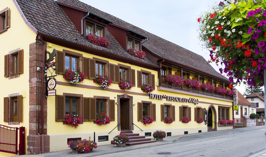 Restaurant A L'Aigle Hotell Wimmenau Exteriör bild