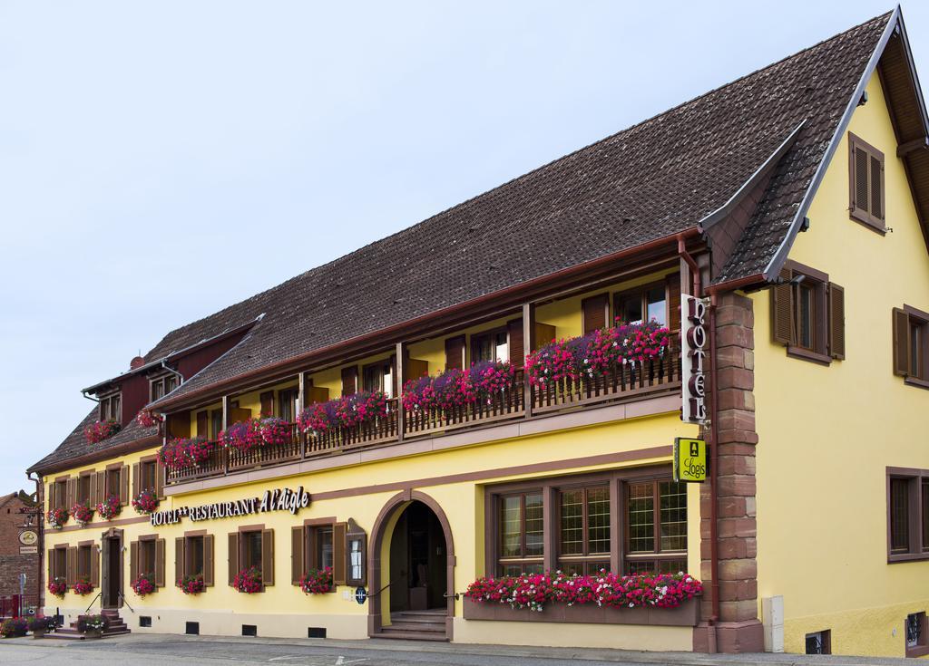 Restaurant A L'Aigle Hotell Wimmenau Exteriör bild